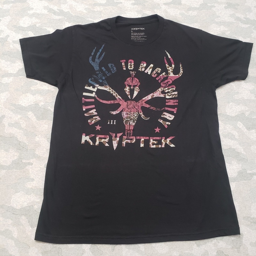 Kryptek‎ Shirt Mens Large Black Short Sleeve Hunting
